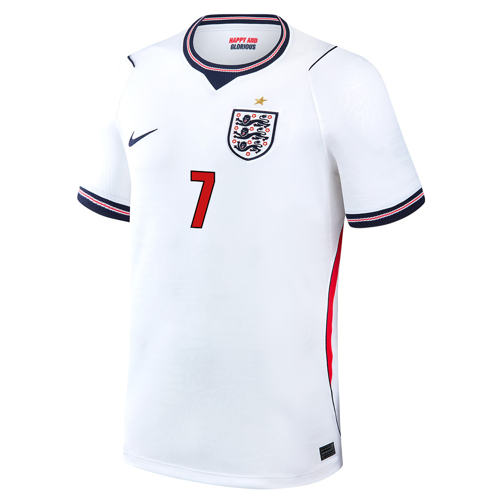 Bukayo Saka 7 England National Team 2026 x World Cup Patch Home Jersey - White, Men - Jersey Teams
