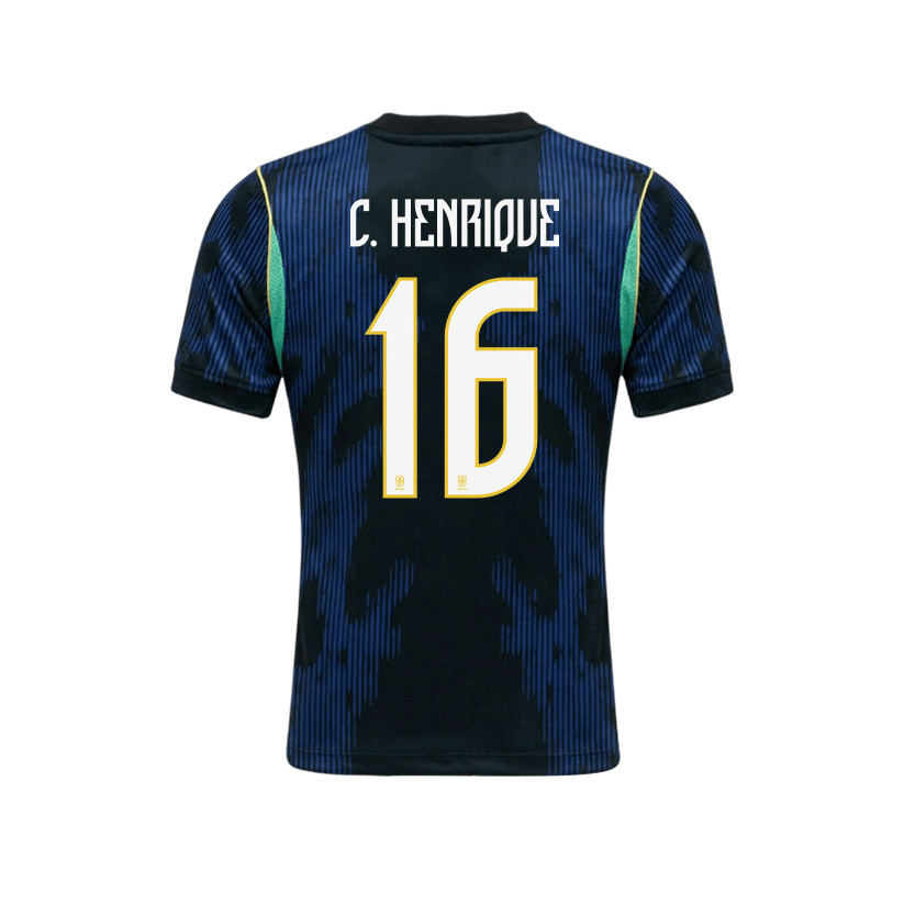 Caio Henrique 16 Brazil 2026 YOUTH Away Jersey & Shorts Set - Blue - Jersey Teams