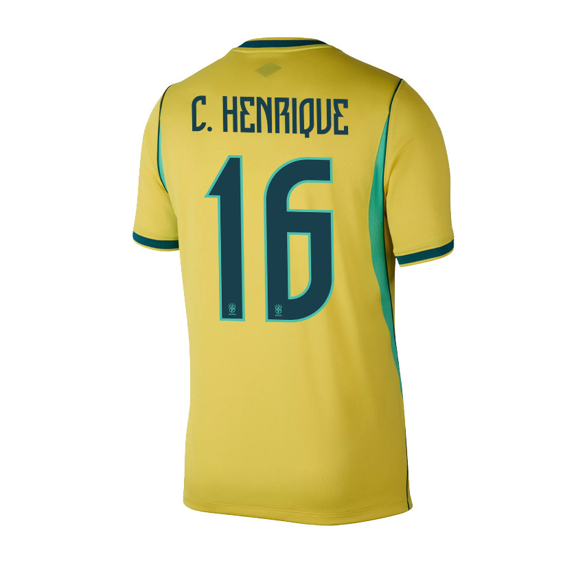 Caio Henrique 16 Brazil National Team 2026 Home Jersey - Yellow, Men - Jersey Teams