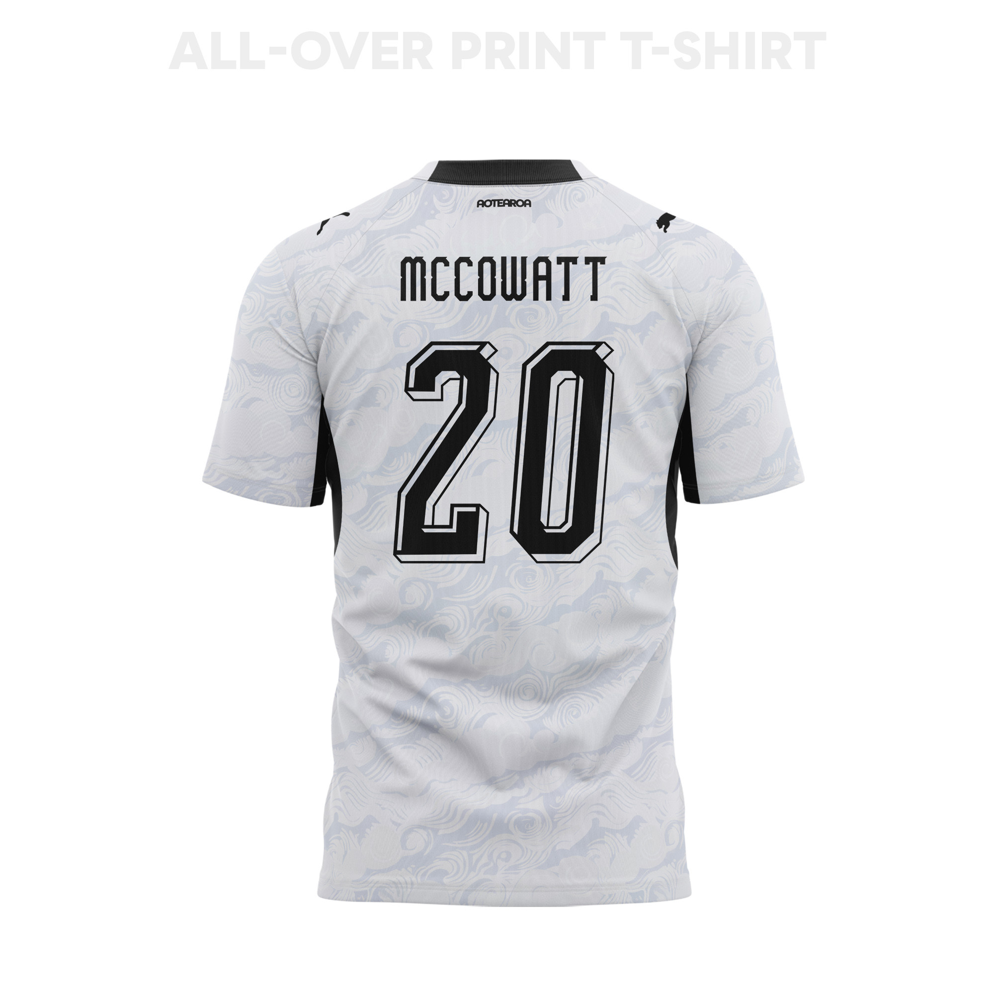 Callum McCowatt 20 Youth New Zealand 2026 Away 3D T-shirt Fully Printed – White - Jersey Teams