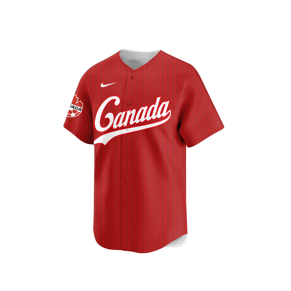 Canada 2026 Inspired Retro Soccer Baseball Jersey – Full Print - Jersey Teams