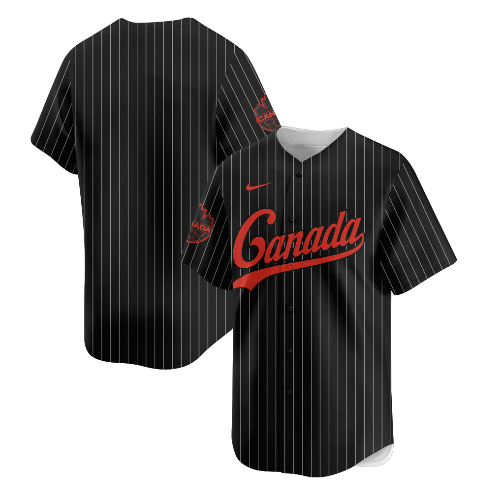 Canada 2026 Inspired Retro Soccer Baseball Jersey – Full Print – Jersey Teams