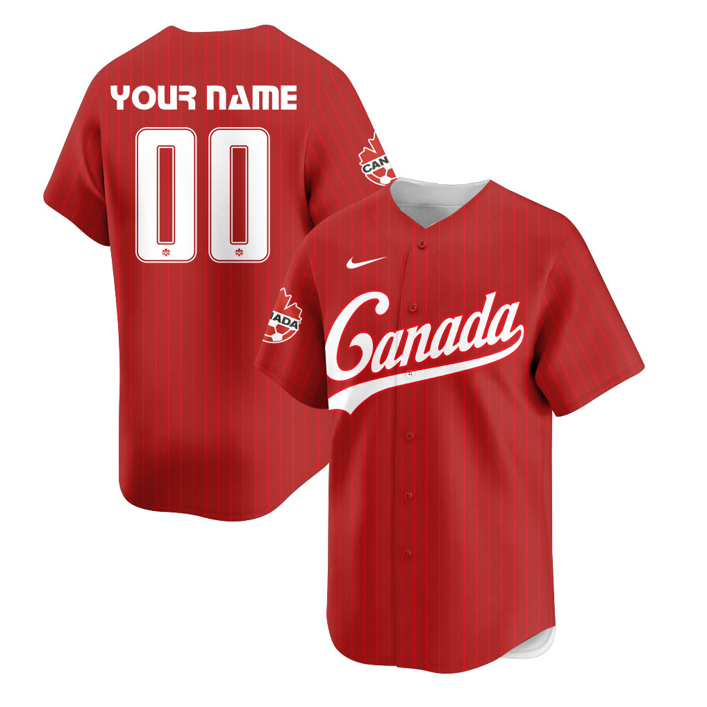 Canada 2026 Inspired Retro Soccer Baseball Jersey – Personalized Full Print – Jersey Teams