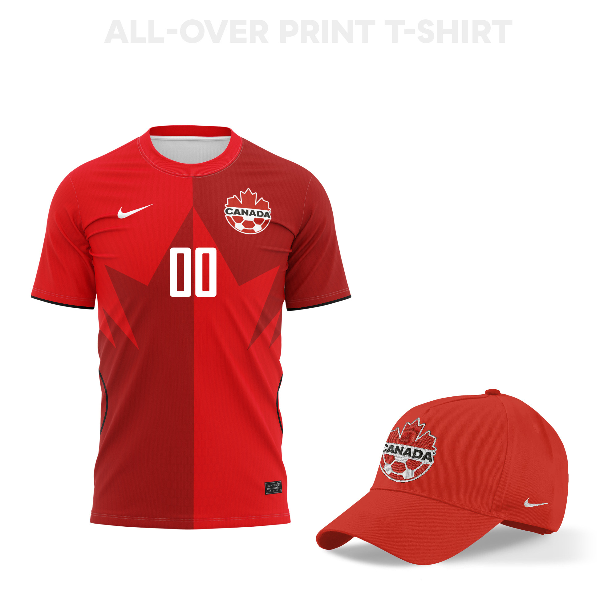 Canada World Cup 2026 Personalized Fan Gear Set – 3D T-Shirt & Baseball Cap - Jersey Teams
