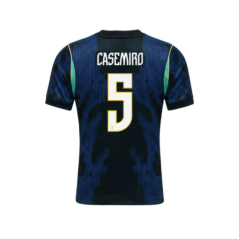 Casemiro 5 Brazil 2026 YOUTH Away Jersey & Shorts Set - Blue - Jersey Teams