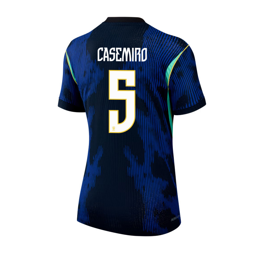 Casemiro 5 Women's Brazil National Team 2026 Away Jersey - Blue - Jersey Teams