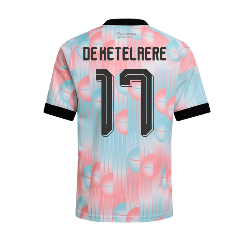 Charles De Ketelaere 17 Belgium 2026 YOUTH Away Jersey & Shorts Set - Light Blue - Jersey Teams