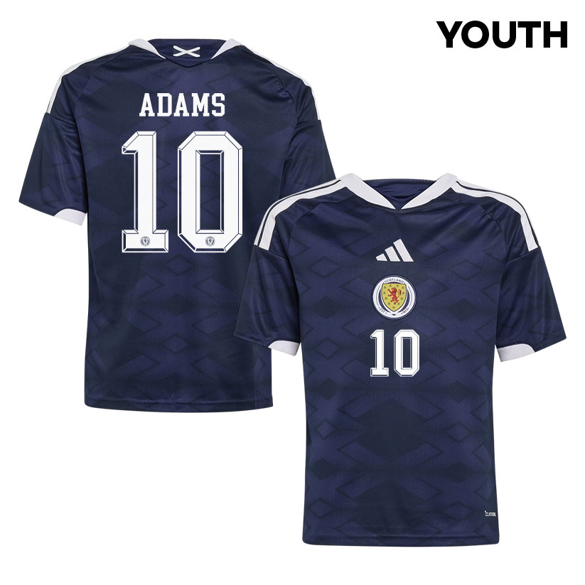 Che Adams 10 Youth Scotland National Team 2026 Home Jersey - Navy - Jersey Teams