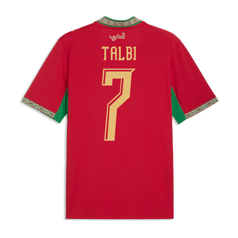 Chemsdine Talbi 7 Morocco National Team 2026 Home Jersey - Red, Men - Jersey Teams