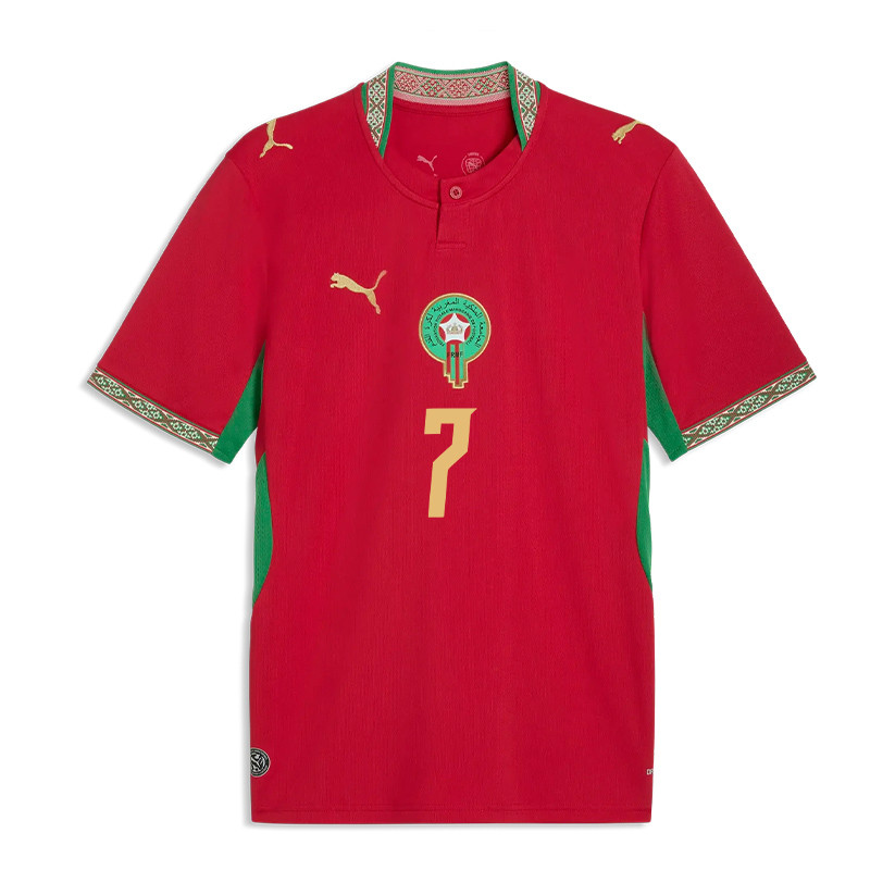 Chemsdine Talbi 7 Morocco National Team 2026 Home Jersey - Red, Men - Jersey Teams