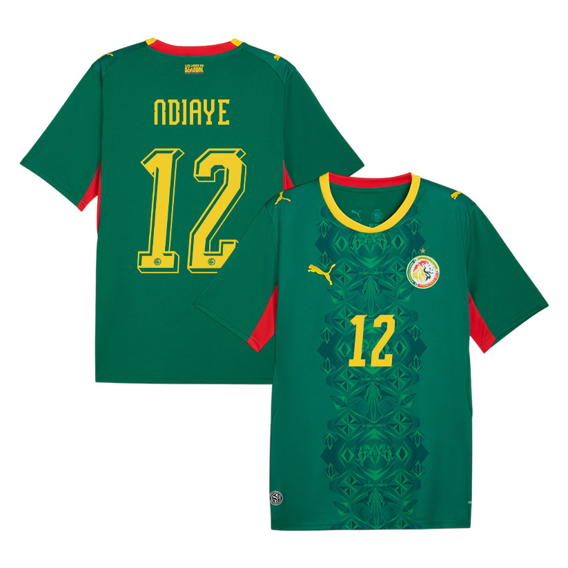 Cherif Ndiaye 12 Senegal National Team 2026 Away Jersey - Green, Men - Jersey Teams