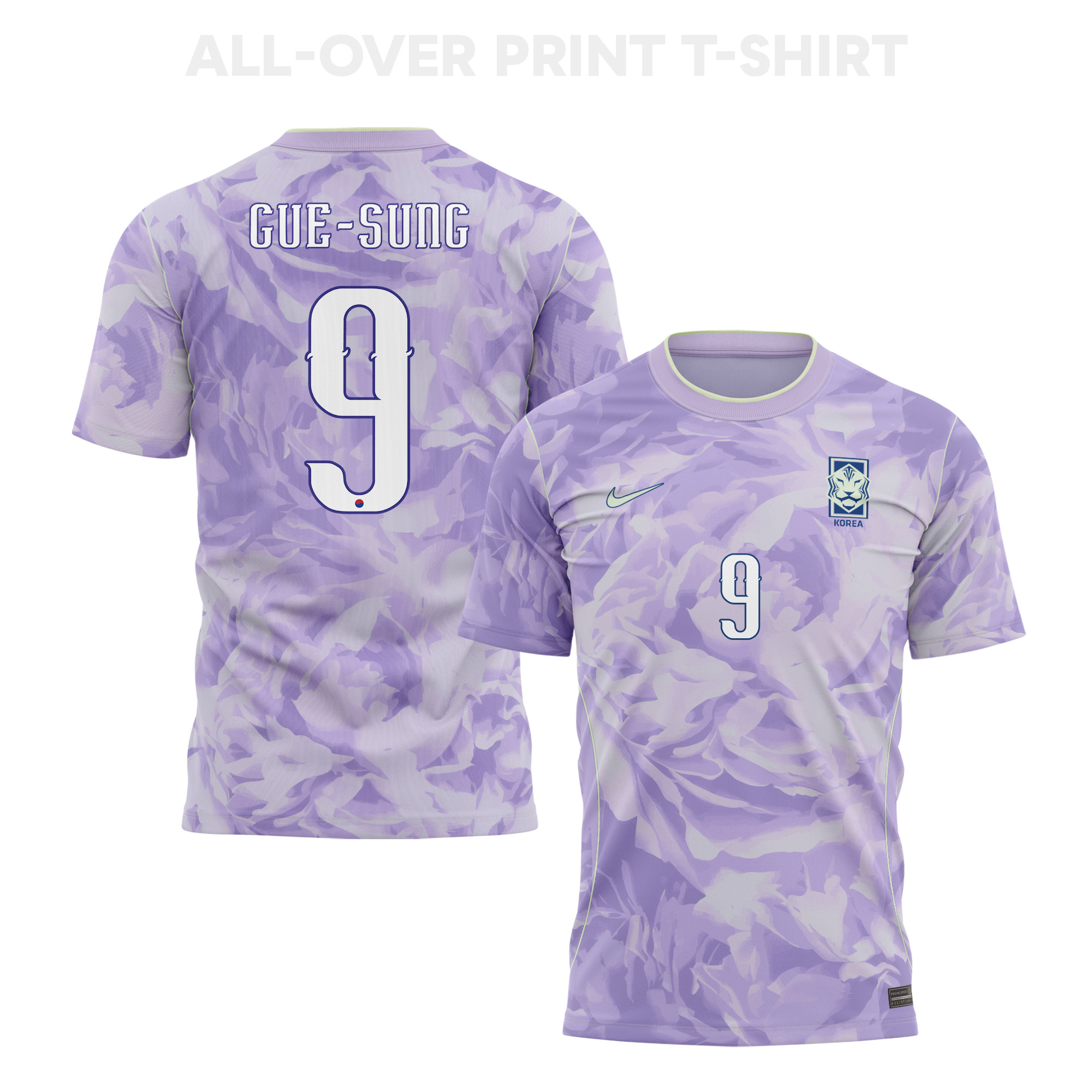 Cho Gue-sung 9 South Korea 2026 Away 3D T-Shirt Fully Printed – Unisex, Purple - Jersey Teams