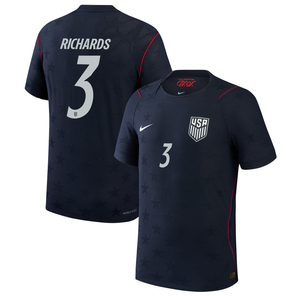 Chris Richards 3 USMNT 2026 Away Match Jersey - Blue Men - Jersey Teams