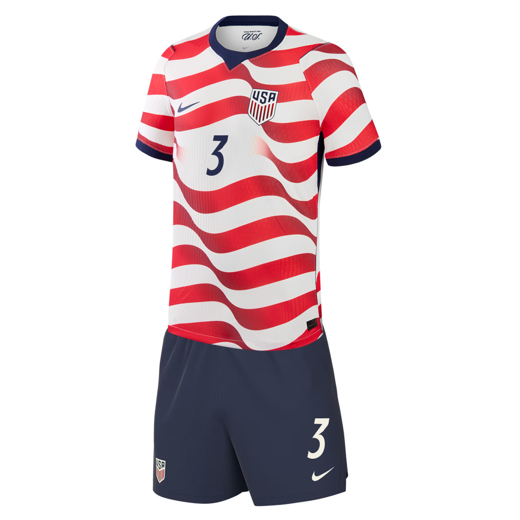 Chris Richards 3 USMNT 2026 YOUTH Home Jersey & Shorts Set - Jersey Teams