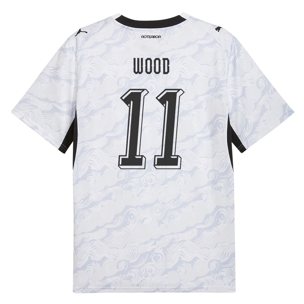 Chris Wood 11 New Zealand National Team 2026 Away Jersey - White, Men - Jersey Teams