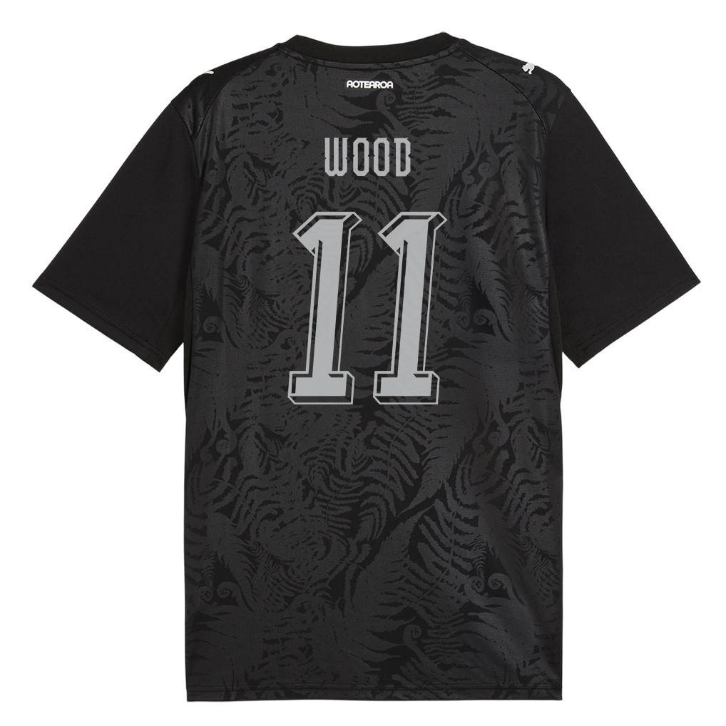 Chris Wood 11 New Zealand National Team 2026 Home Jersey - Black, Men - Jersey Teams
