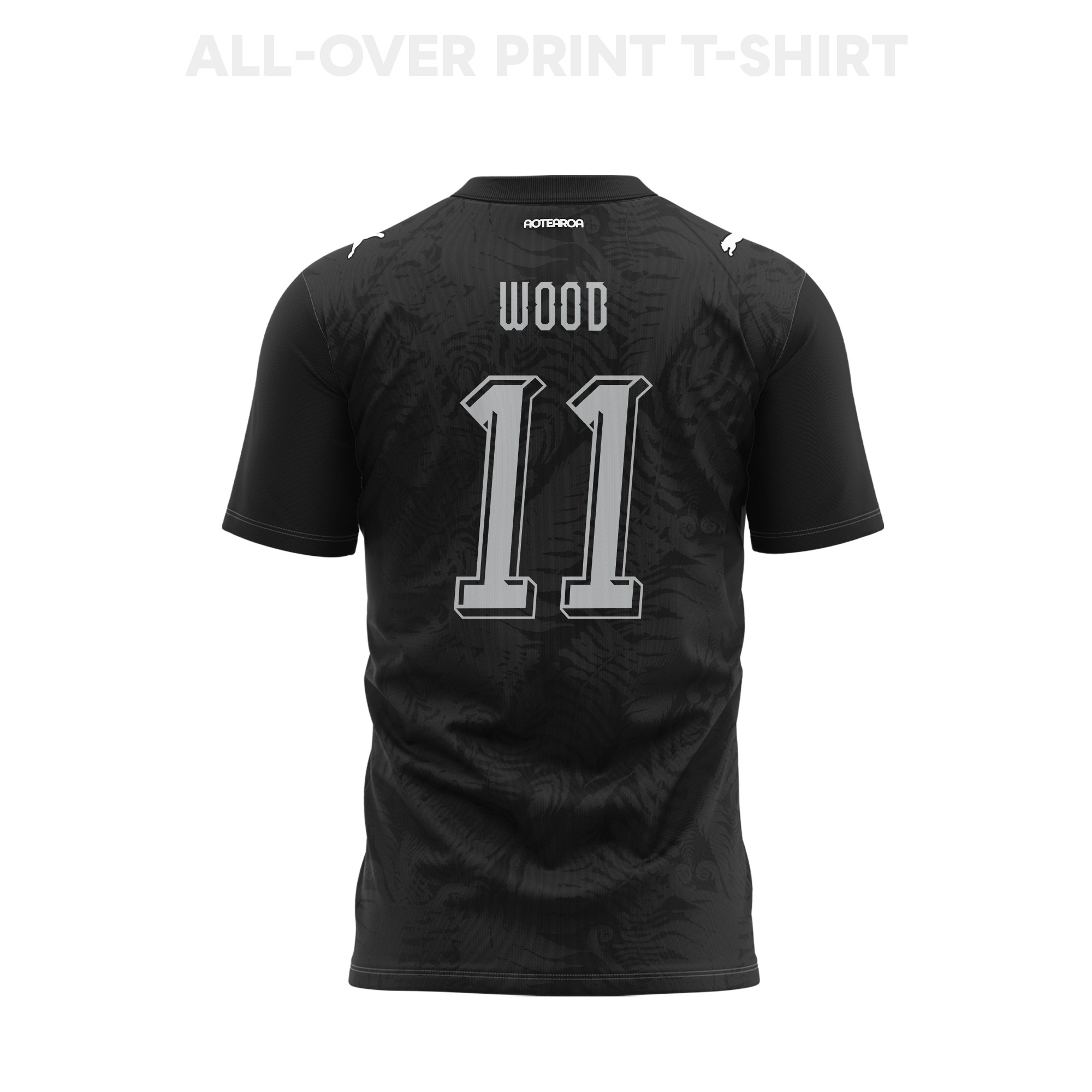 Chris Wood 11 Youth New Zealand 2026 Home 3D T-shirt Fully Printed – Black - Jersey Teams