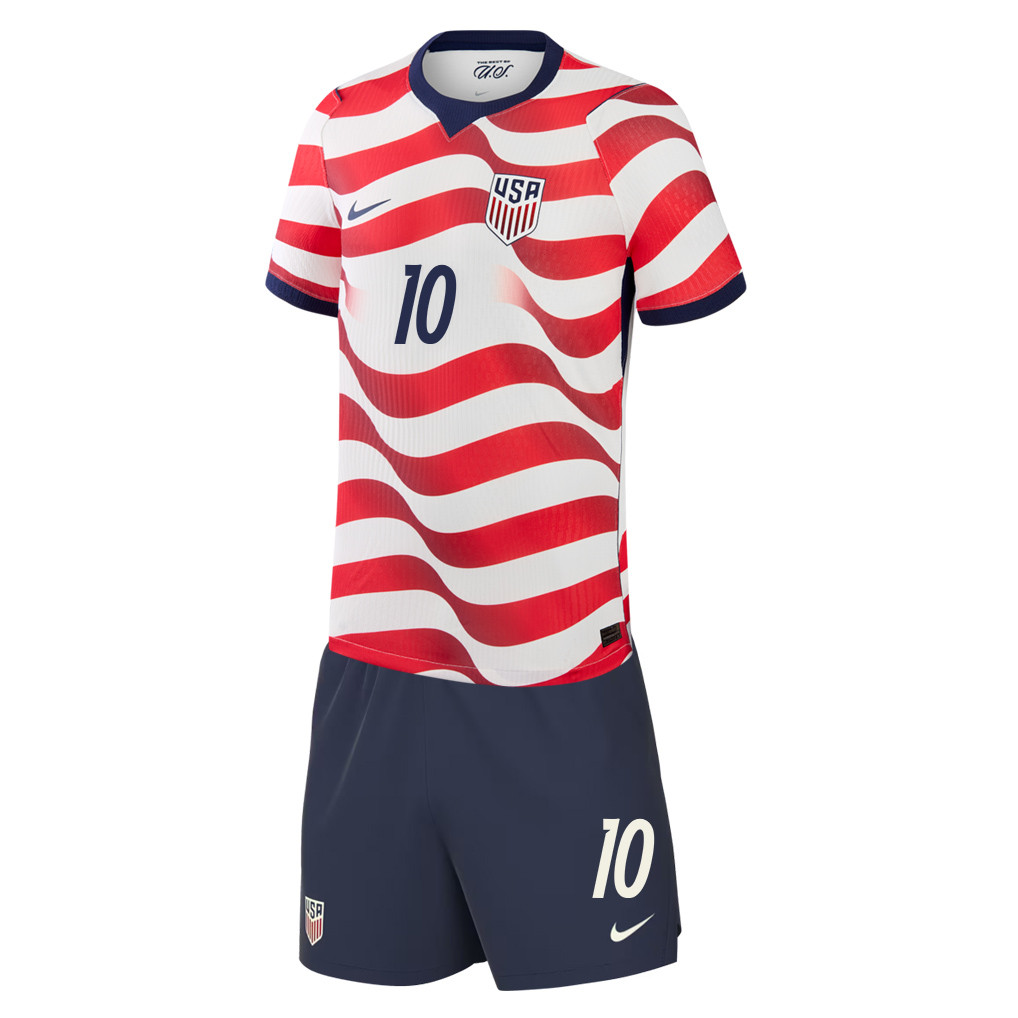 Christian Pulisic 10 USMNT 2026 YOUTH Home Jersey & Shorts Set - Jersey Teams