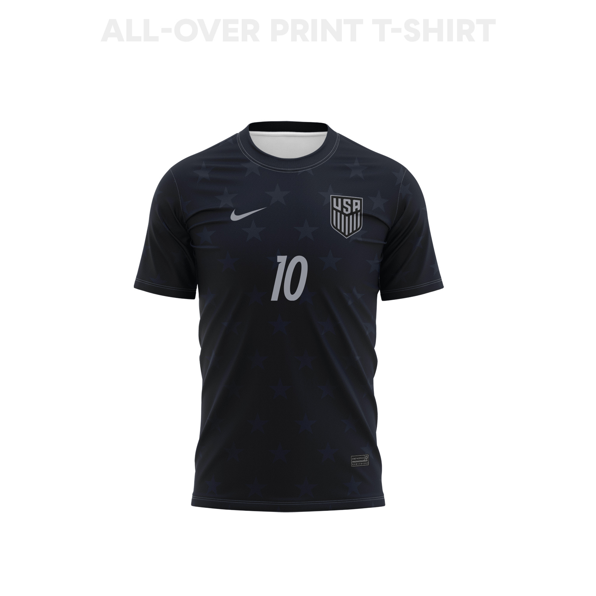 Christian Pulisic 10 Youth USMNT 2026 Away 3D T-shirt Fully Printed – Black - Jersey Teams