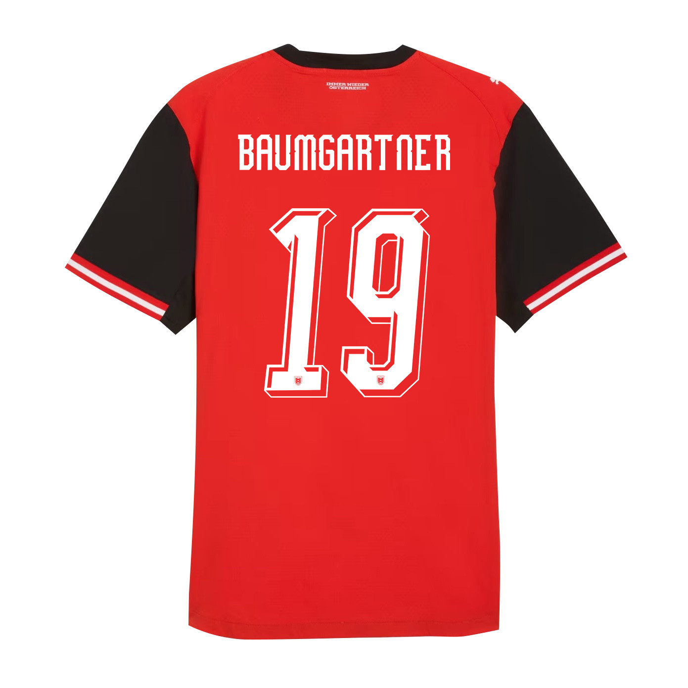 Christoph Baumgartner 19 Austria National Team 2026 Home Jersey - Red, Men - Jersey Teams