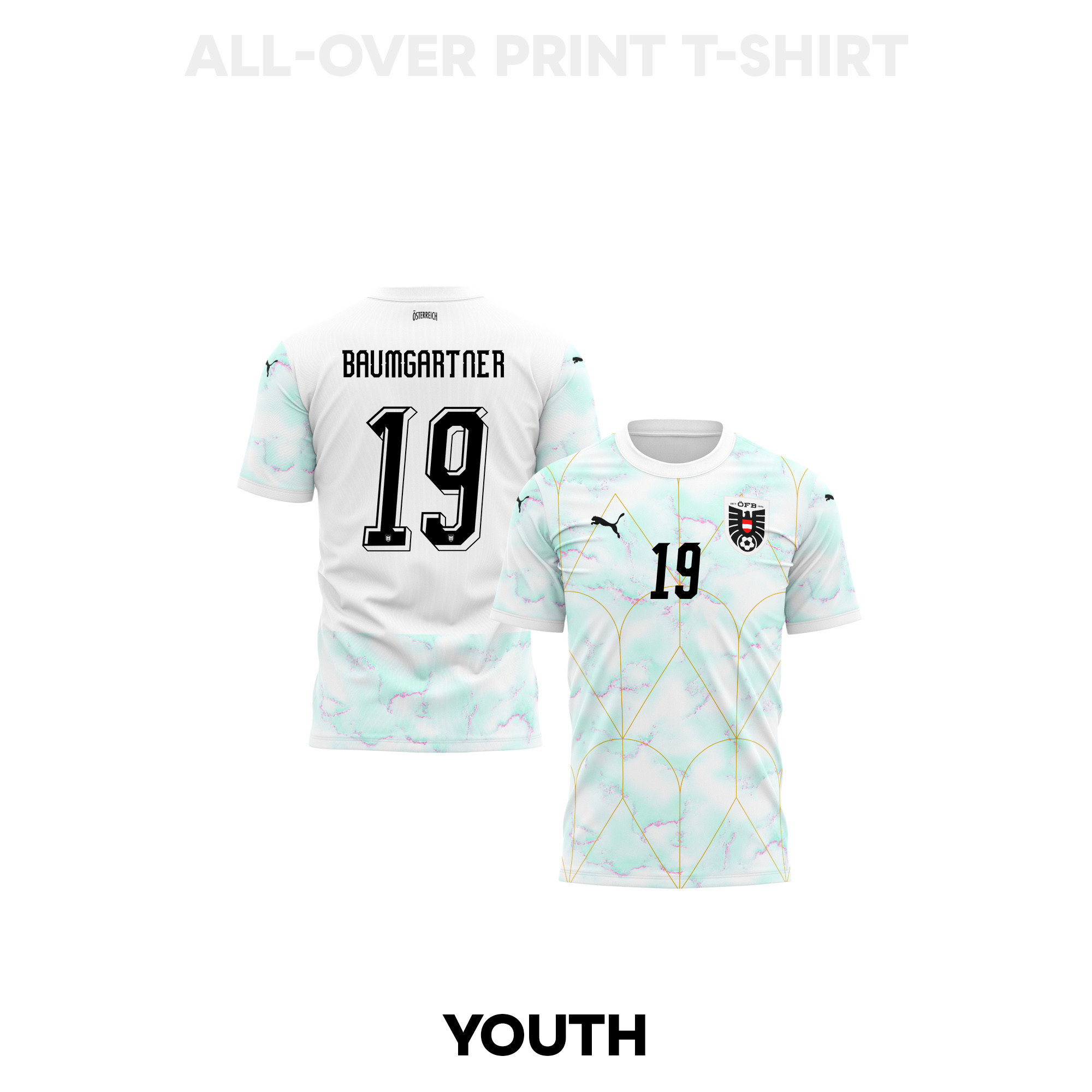 Christoph Baumgartner 19 Youth Austria 2026 Away 3D T-shirt Fully Printed – White - Jersey Teams