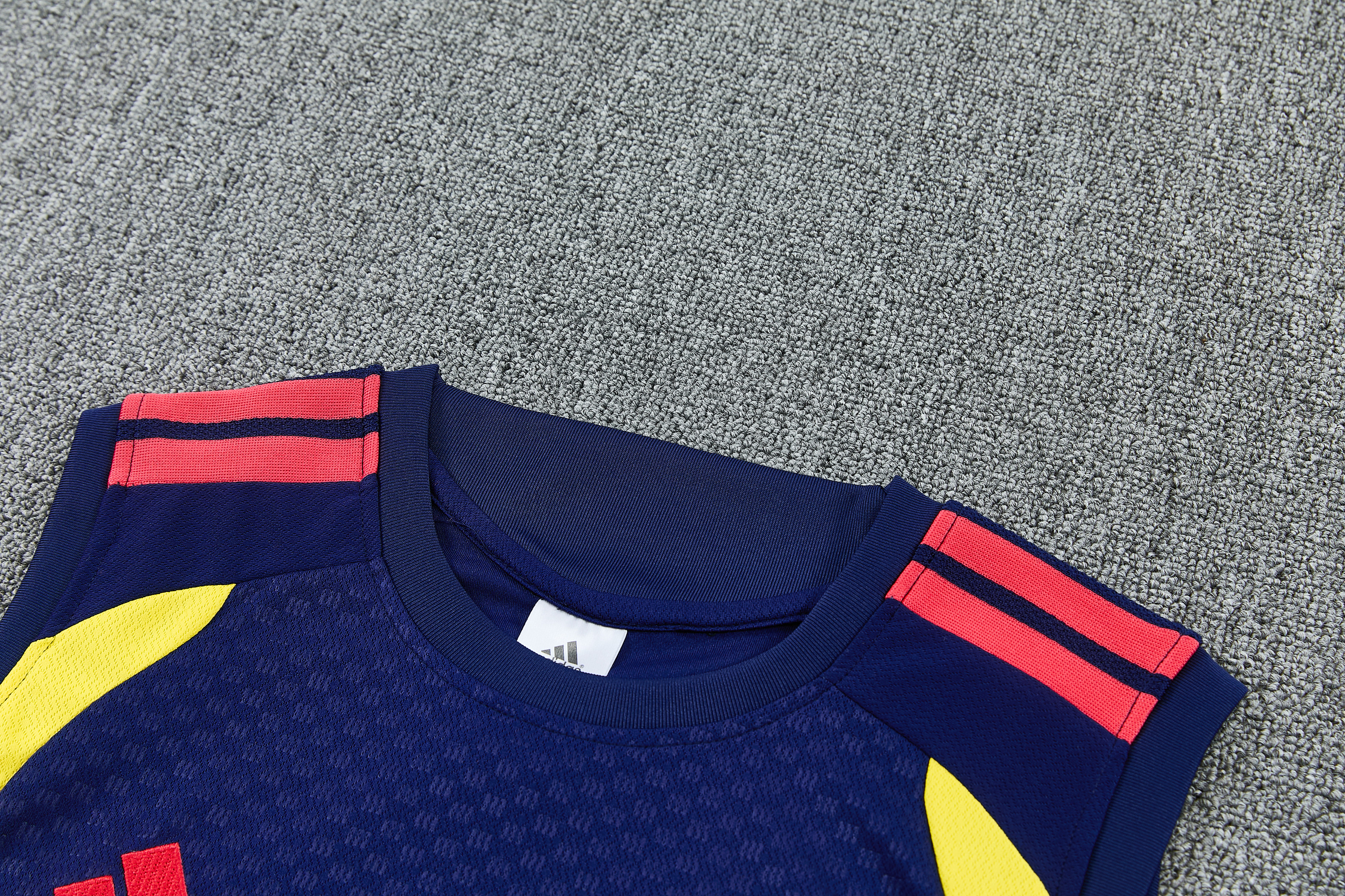 Colombia 2026-27 Sleeveless Training Set Men Soccer Kit – Navy Blue - Jersey Teams