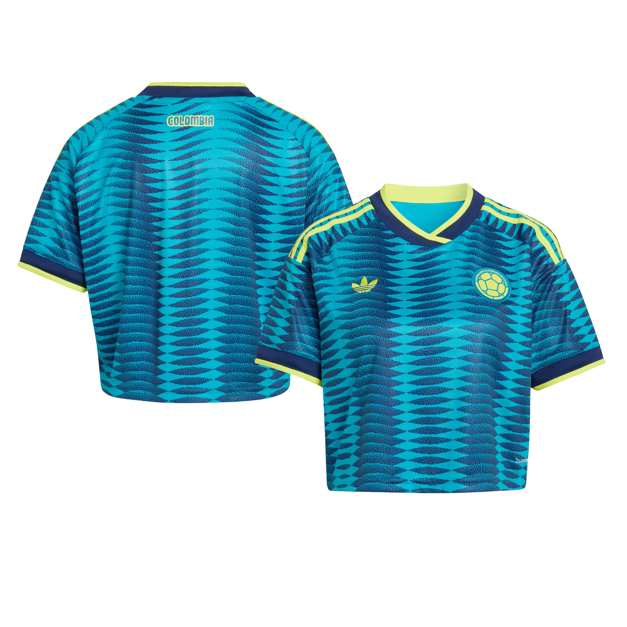 Colombia 2026 Away Women’s Cropped Jersey - Turquoise - Jersey Teams