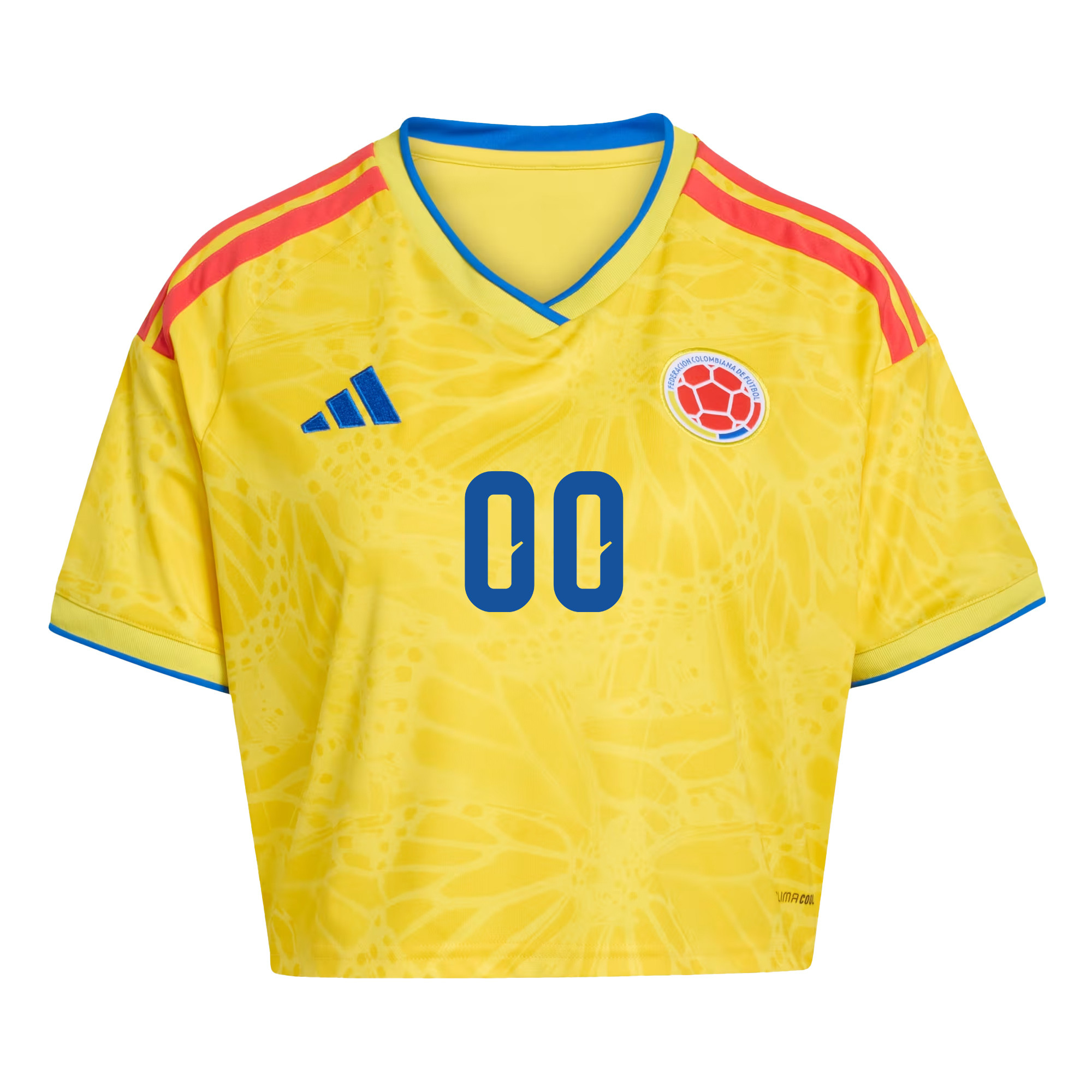 Colombia 2026 Home Personalized Women’s Cropped Jersey - Yellow - Jersey Teams