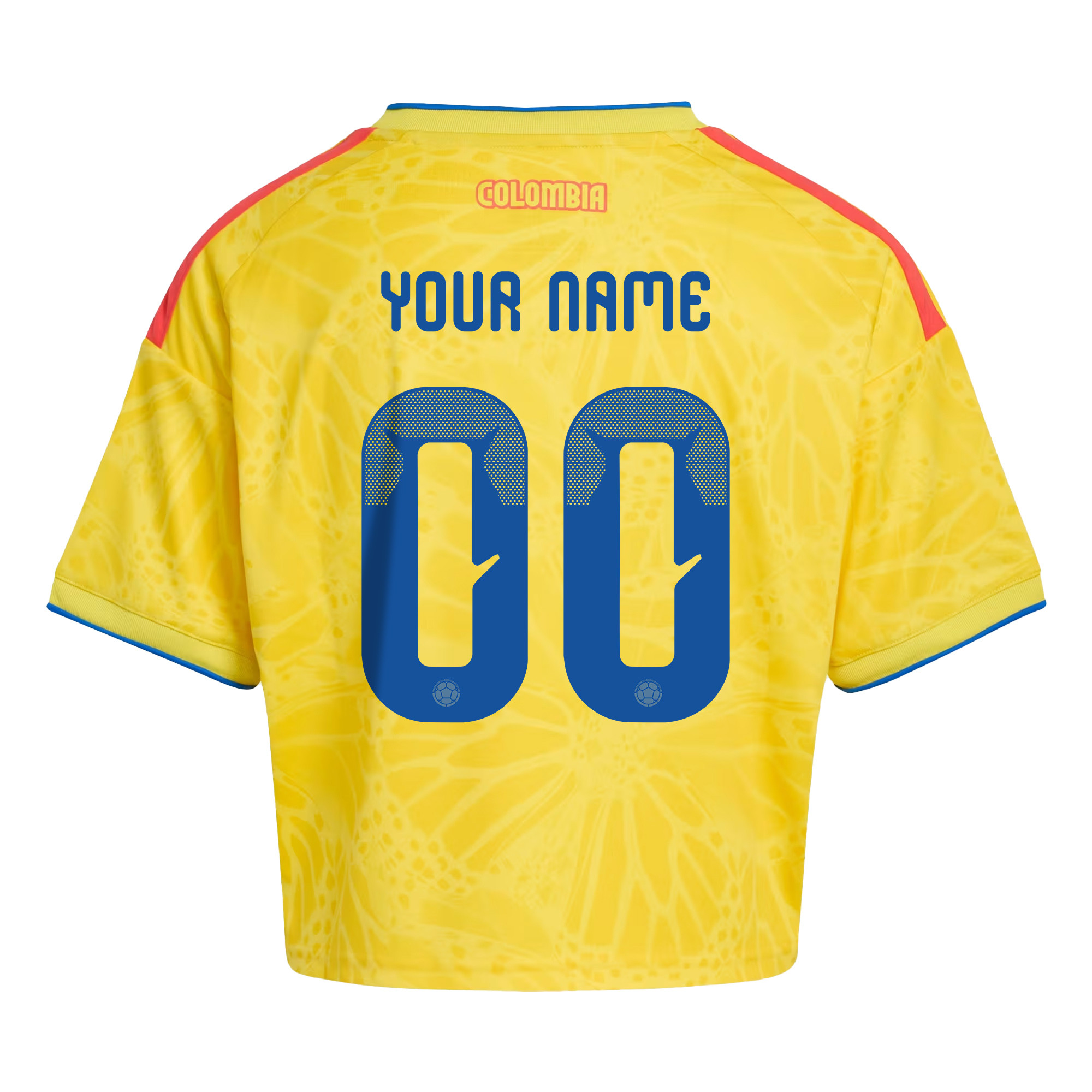 Colombia 2026 Home Personalized Women’s Cropped Jersey - Yellow - Jersey Teams