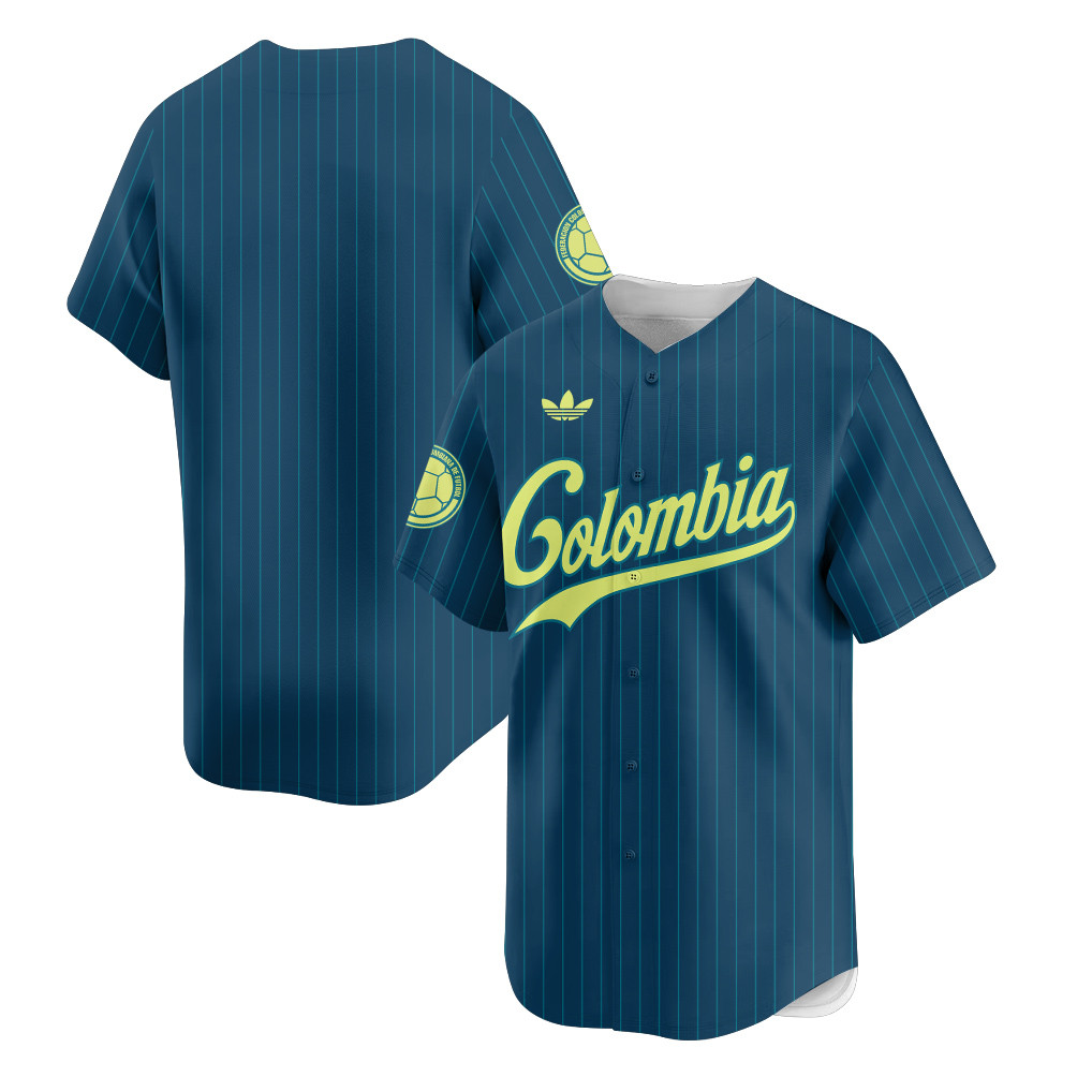 Colombia 2026 Inspired Retro Soccer Baseball Jersey – Full Print – Jersey Teams