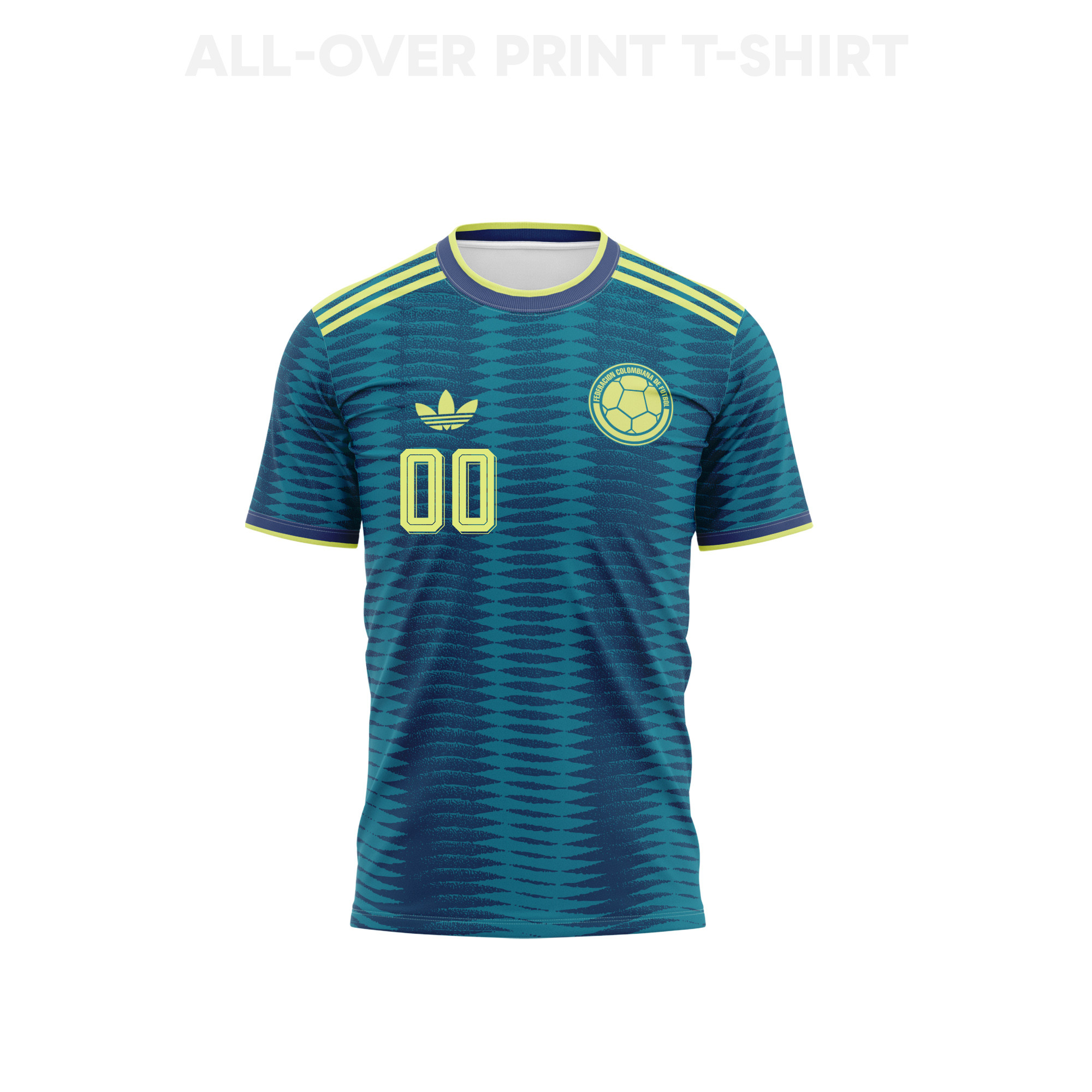 Colombia 2026 Youth Away 3D T-shirt Fully Printed – Personalized – Turquoise - Jersey Teams
