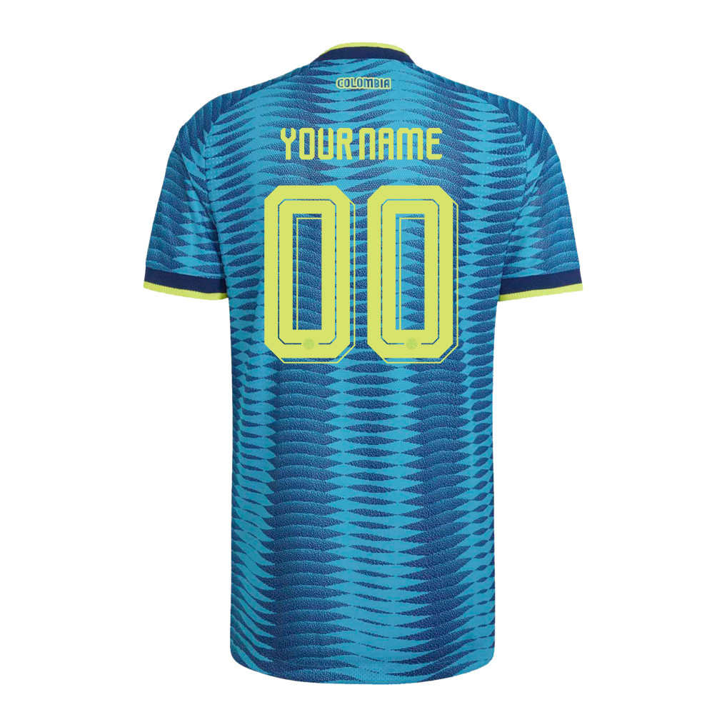 Colombia National Team 2026 Personalized Away Jersey - Turquoise, Men - Jersey Teams