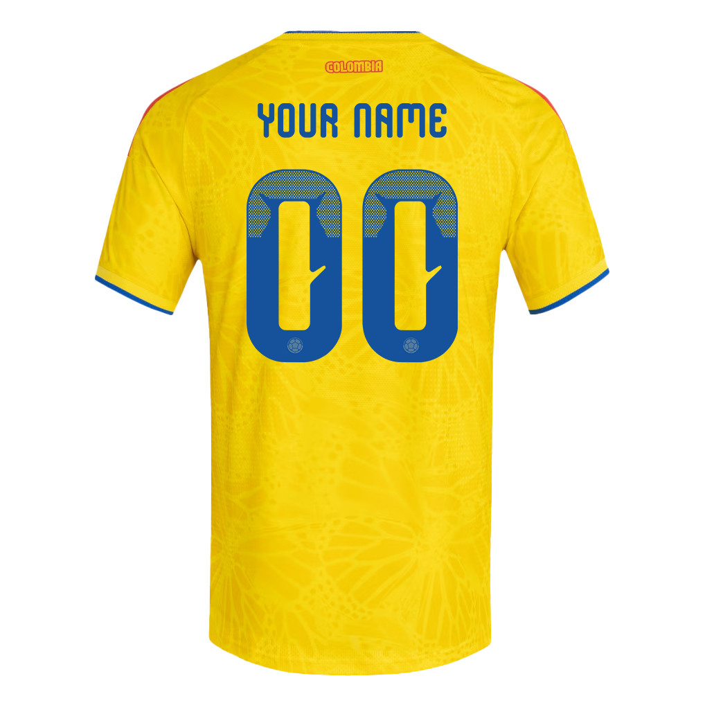 Colombia National Team 2026 Personalized Home Jersey - Yellow, Men - Jersey Teams
