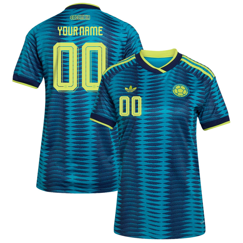 Colombia National Team 2026 Women's Away Jersey - Personalized - Turquoise - Jersey Teams