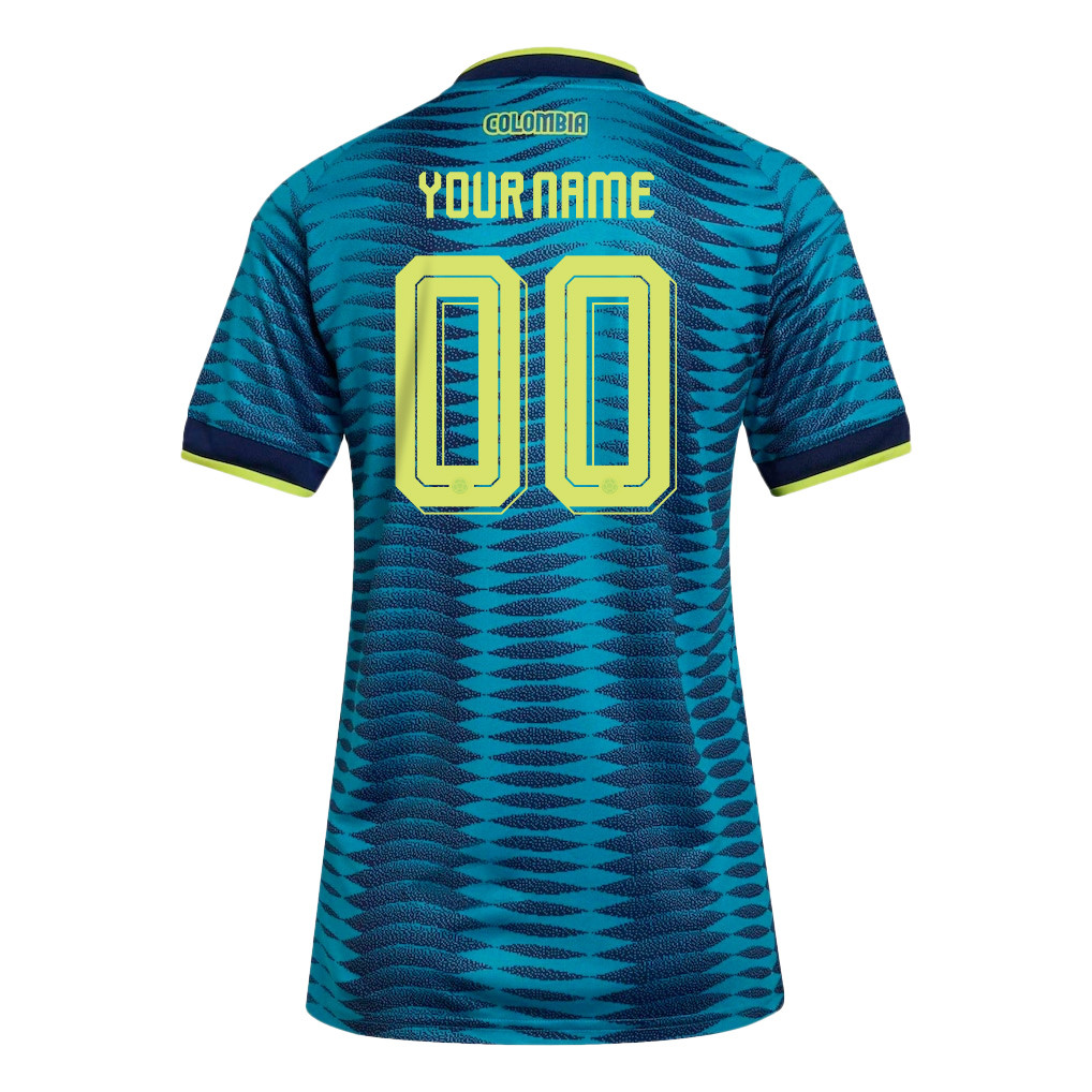 Colombia National Team 2026 Women's Away Jersey - Personalized - Turquoise - Jersey Teams