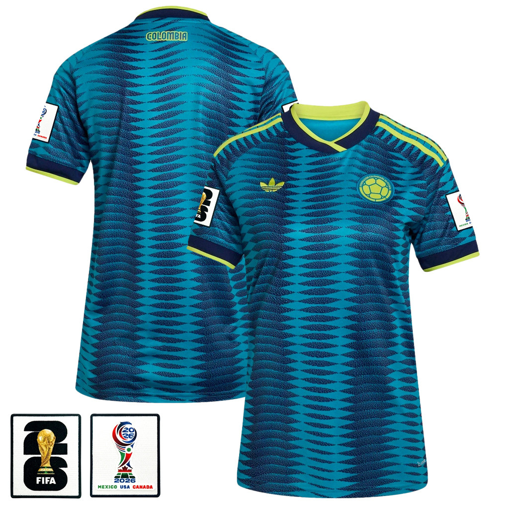 Colombia National Team 2026 Women's Away Jersey - Turquoise - Jersey Teams