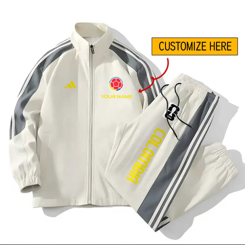 Colombia World Cup 2026 Sportswear Set – Jacket & Pants - Customized Name - Jersey Teams