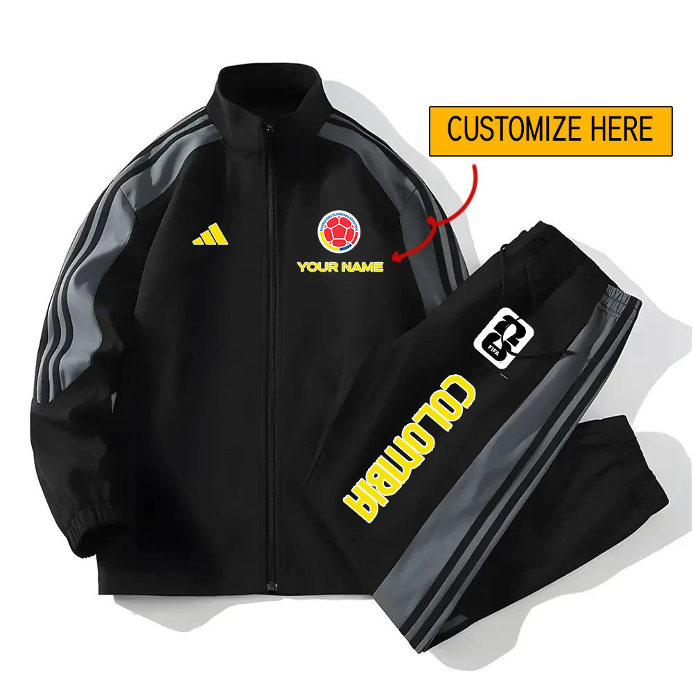 Colombia World Cup 2026 Sportswear Set – Jacket & Pants – Customized Name – Jersey Teams