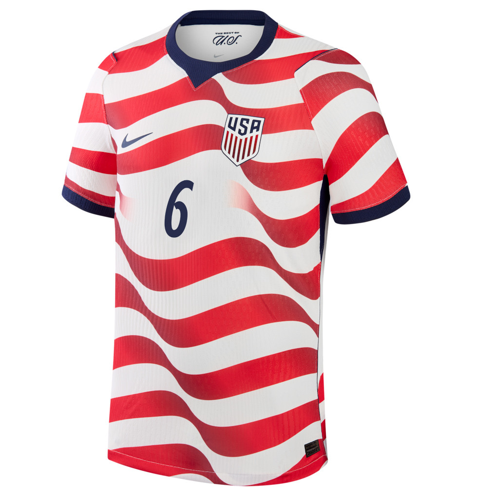 Cristian Roldan 6 USMNT 2026 Home Match Jersey – White, Men – Jersey Teams