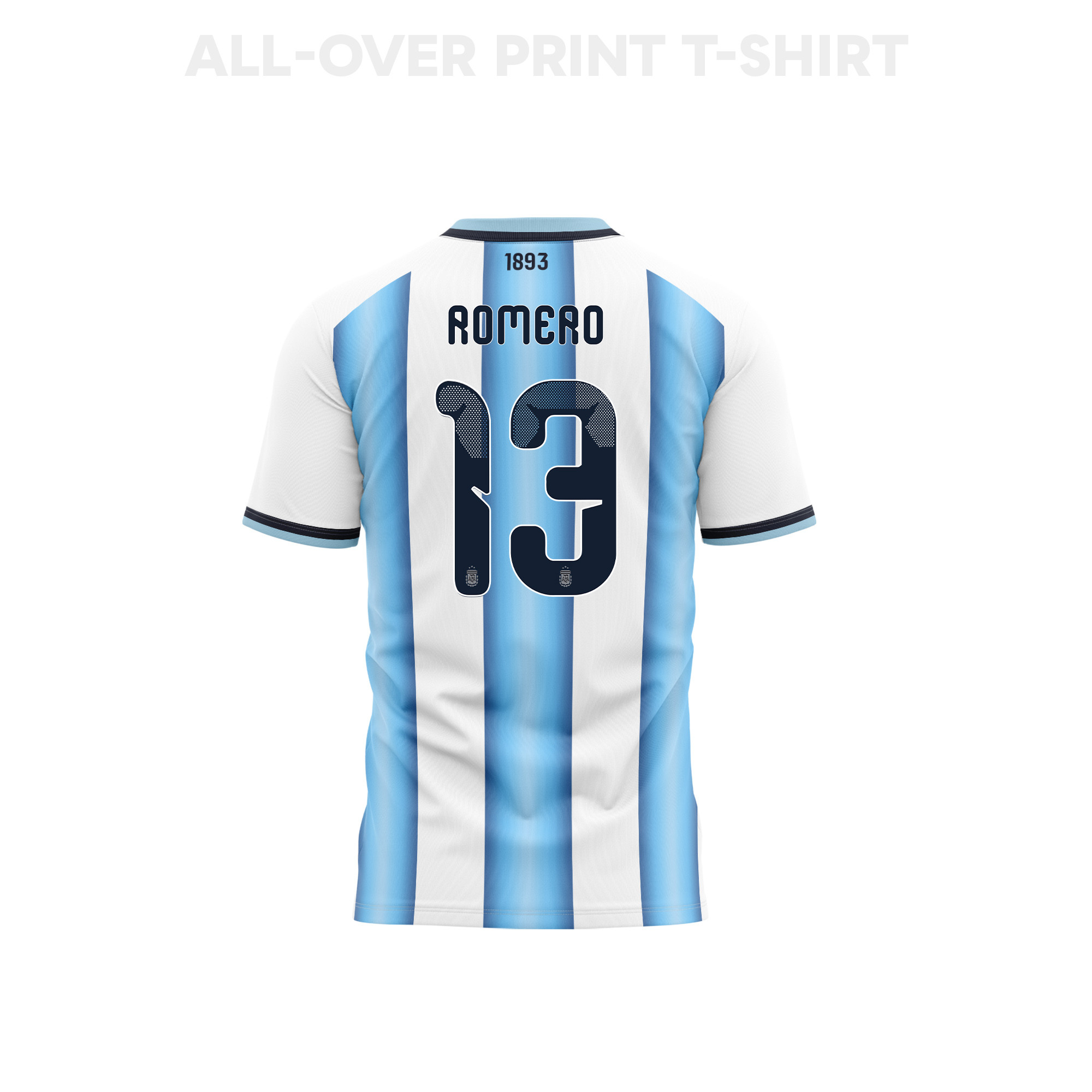 Cristian Romero 13 Argentina 2026 Home 3D T-Shirt Fully Printed – Unisex, White - Jersey Teams