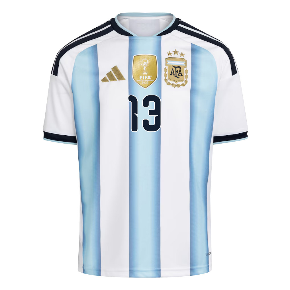 Cristian Romero 13 Youth Argentina National Team 2026 Home Jersey - White - Jersey Teams