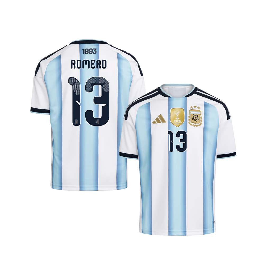 Cristian Romero 13 Youth Argentina National Team 2026 Home Jersey - White - Jersey Teams