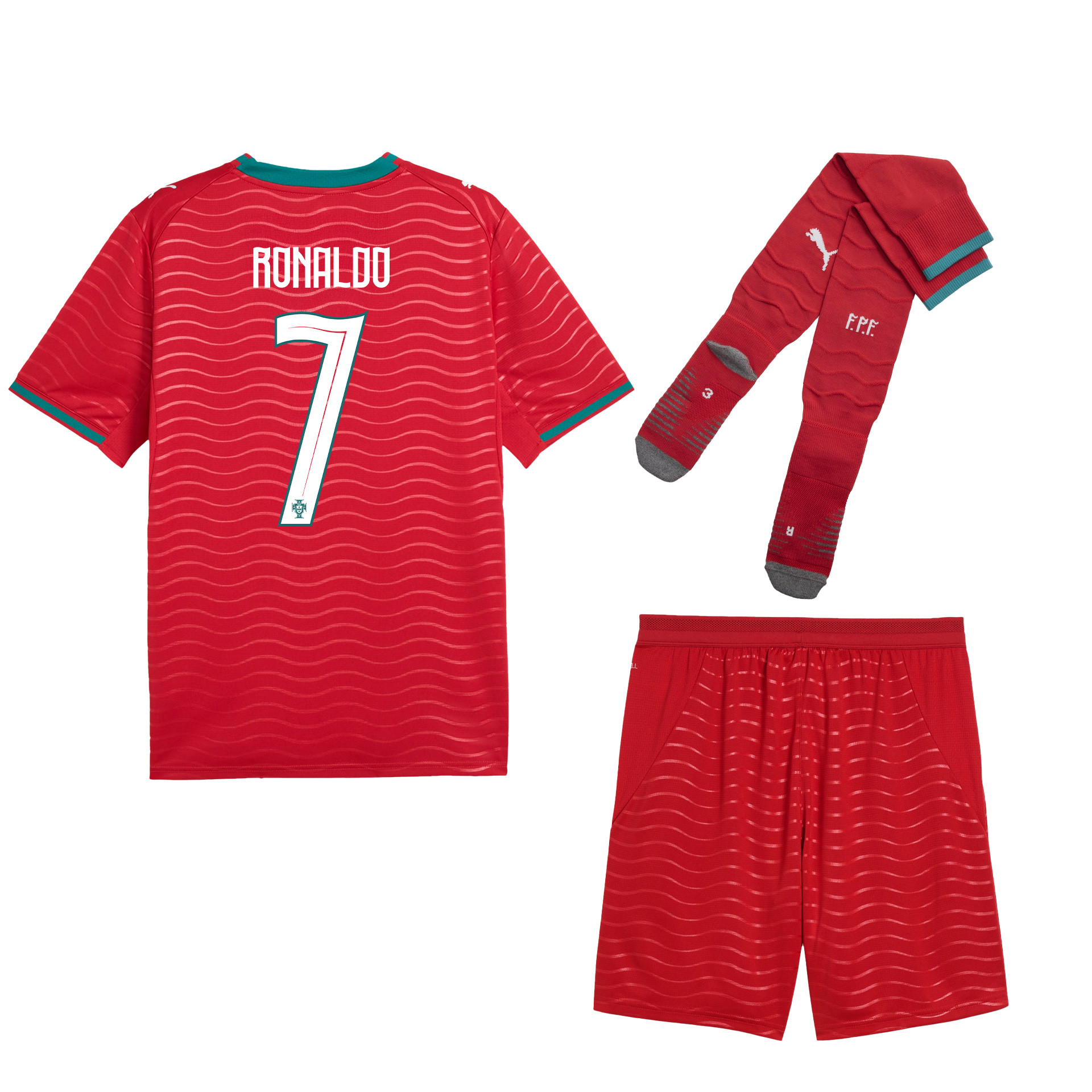 Cristiano Ronaldo 7 Portugal 2026 Home Men Kit Set – Red - Jersey Teams