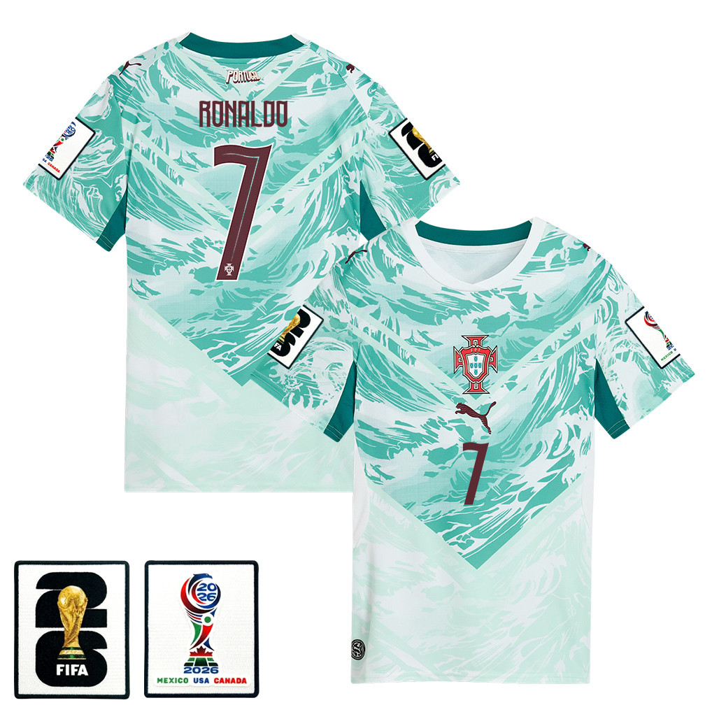 Cristiano Ronaldo 7 Portugal National Team 2026 Women’s Away Jersey – White – Jersey Teams