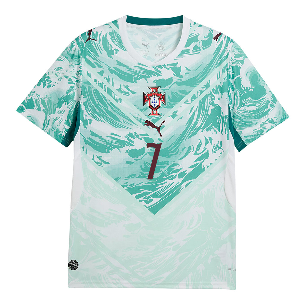Cristiano Ronaldo 7 Portugal National Team 2026 x World Cup Patch Away Jersey – White, Men – Jersey Teams