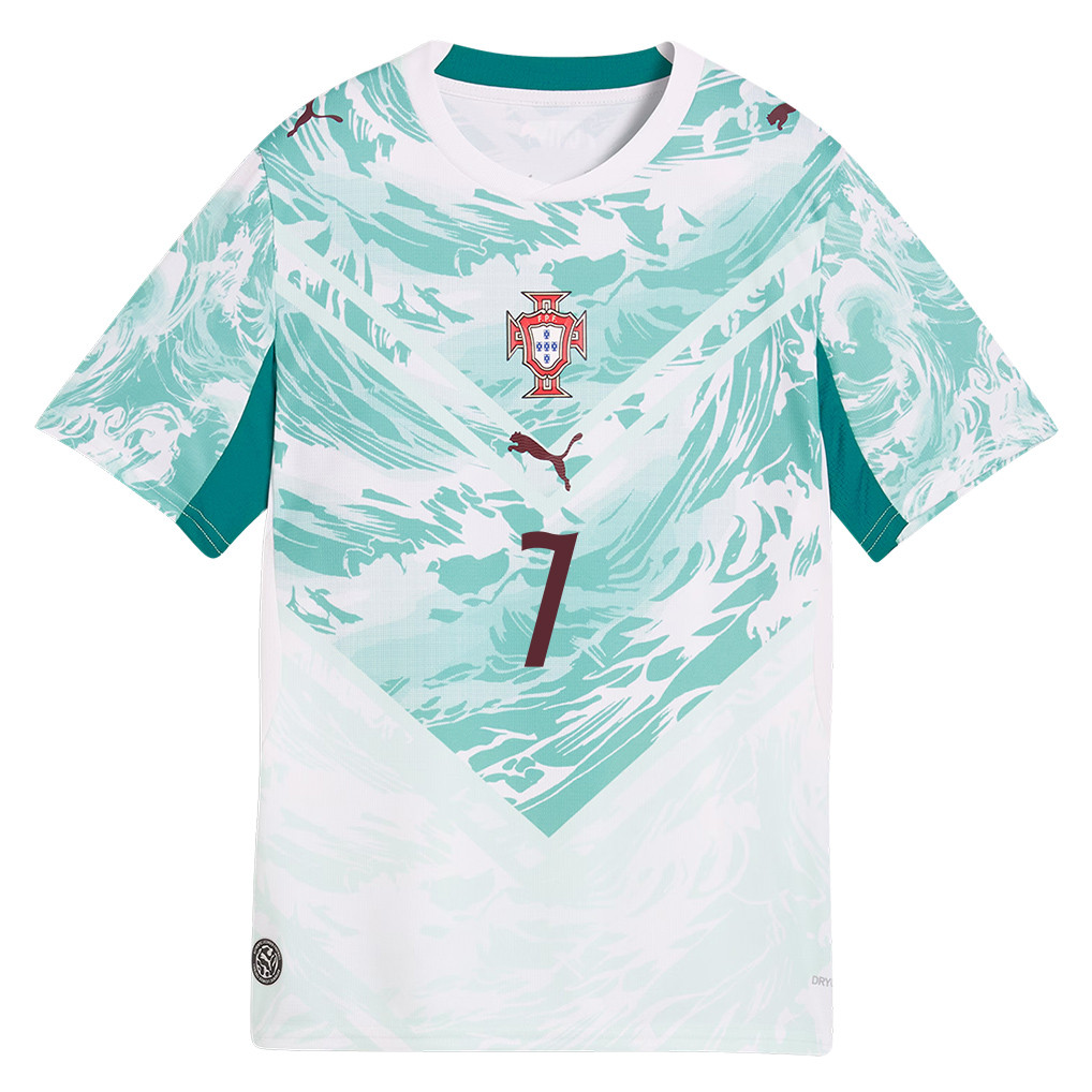 Cristiano Ronaldo 7 Youth Portugal National Team 2026 Away Jersey - White - Jersey Teams