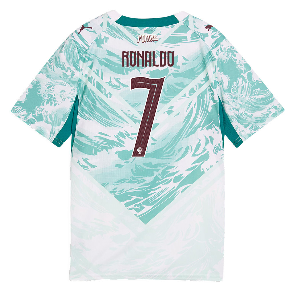 Cristiano Ronaldo 7 Youth Portugal National Team 2026 Away Jersey - White - Jersey Teams
