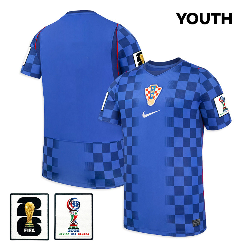 Croatia National Team 2026 Youth Away Jersey - Blue - Jersey Teams