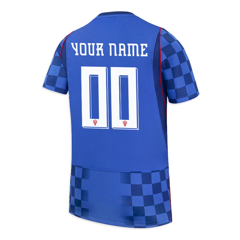 Croatia National Team 2026 Youth Personalized Away Jersey - Blue - Jersey Teams