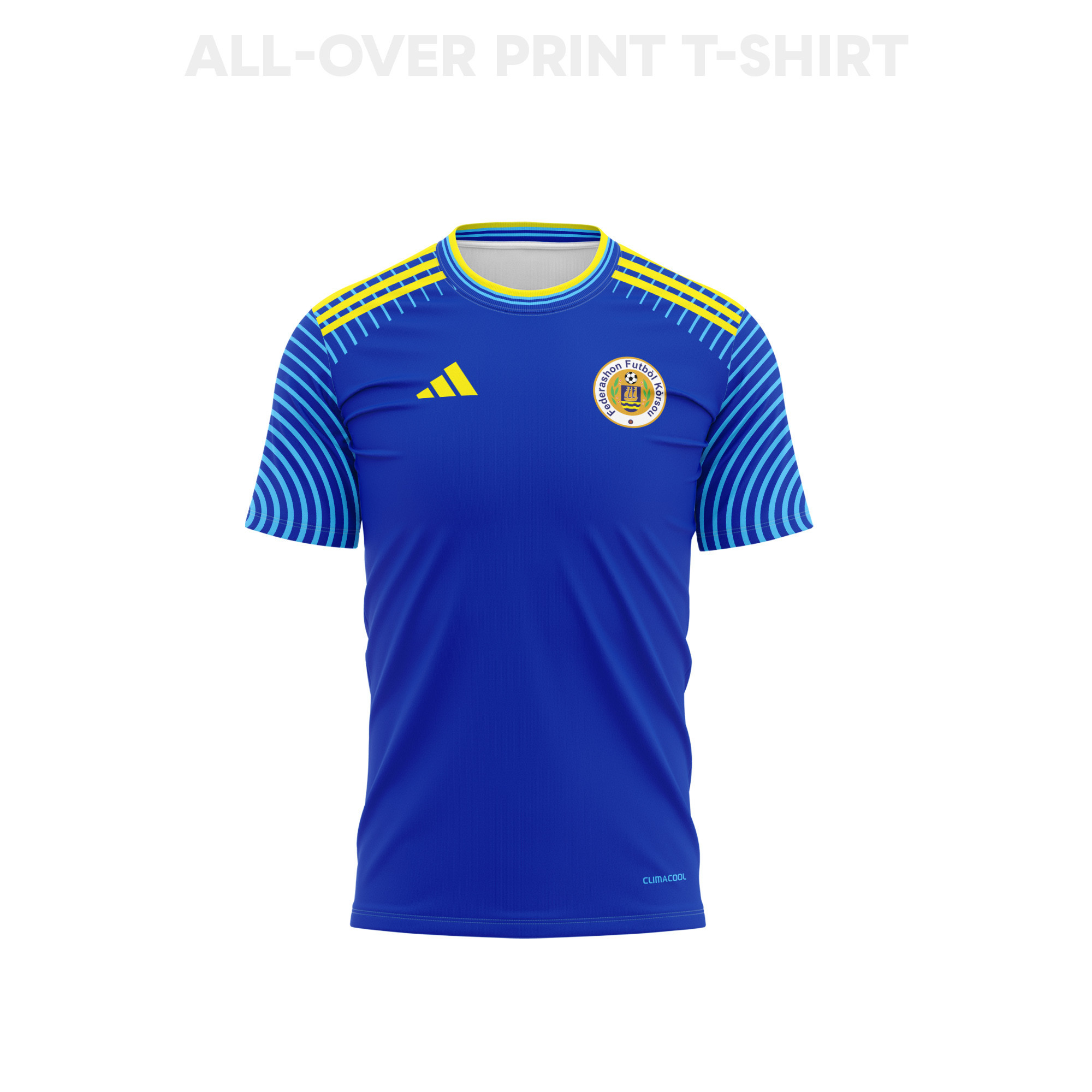 Curacao 2026 Youth Home 3D T-shirt Fully Printed – Blue - Jersey Teams